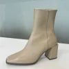 Billi Bi - A3523 - hælstøvle m. kantet snude - beige