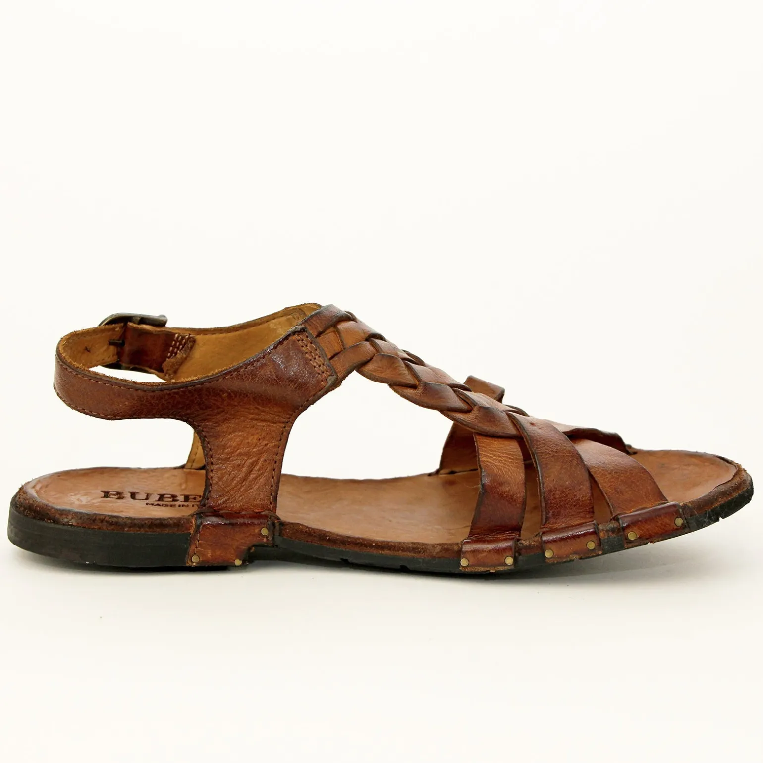 Bubetti 3456 Cognac Patina rem sandal med flet