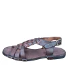 Bubetti 3456 Hasselnød Patina  rem sandal med flet