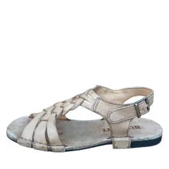 Bubetti 3456 Taupe Patina  remsandal med flet