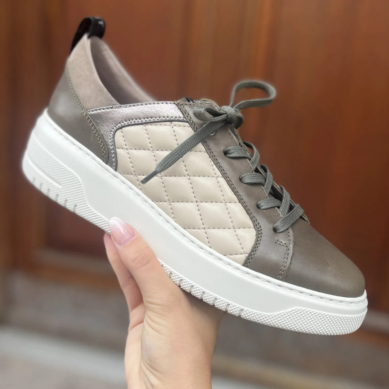 DLSport 5412 Grøn-Taupe Dame Sneaker
