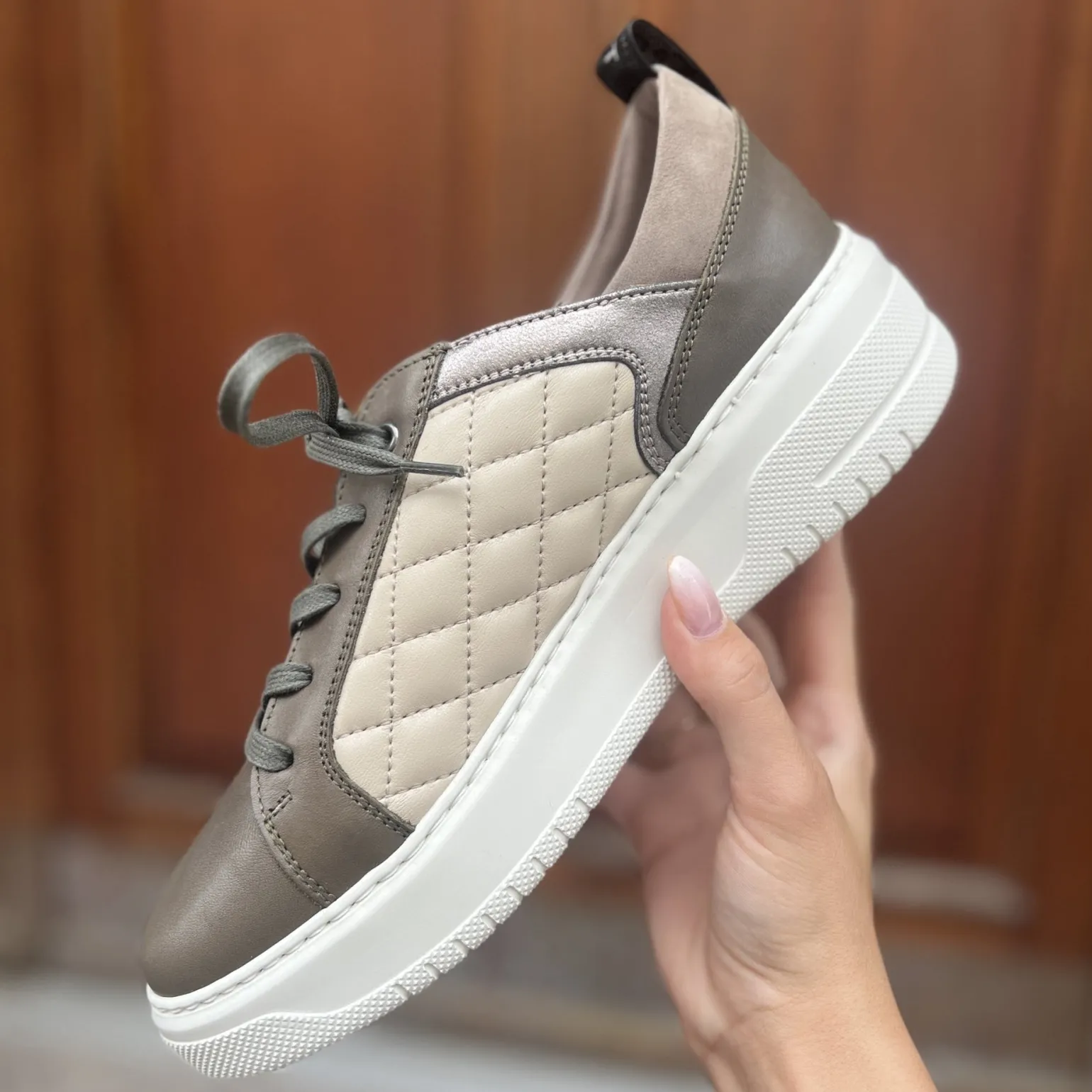 DLSport 5412 Grøn-Taupe Dame Sneaker