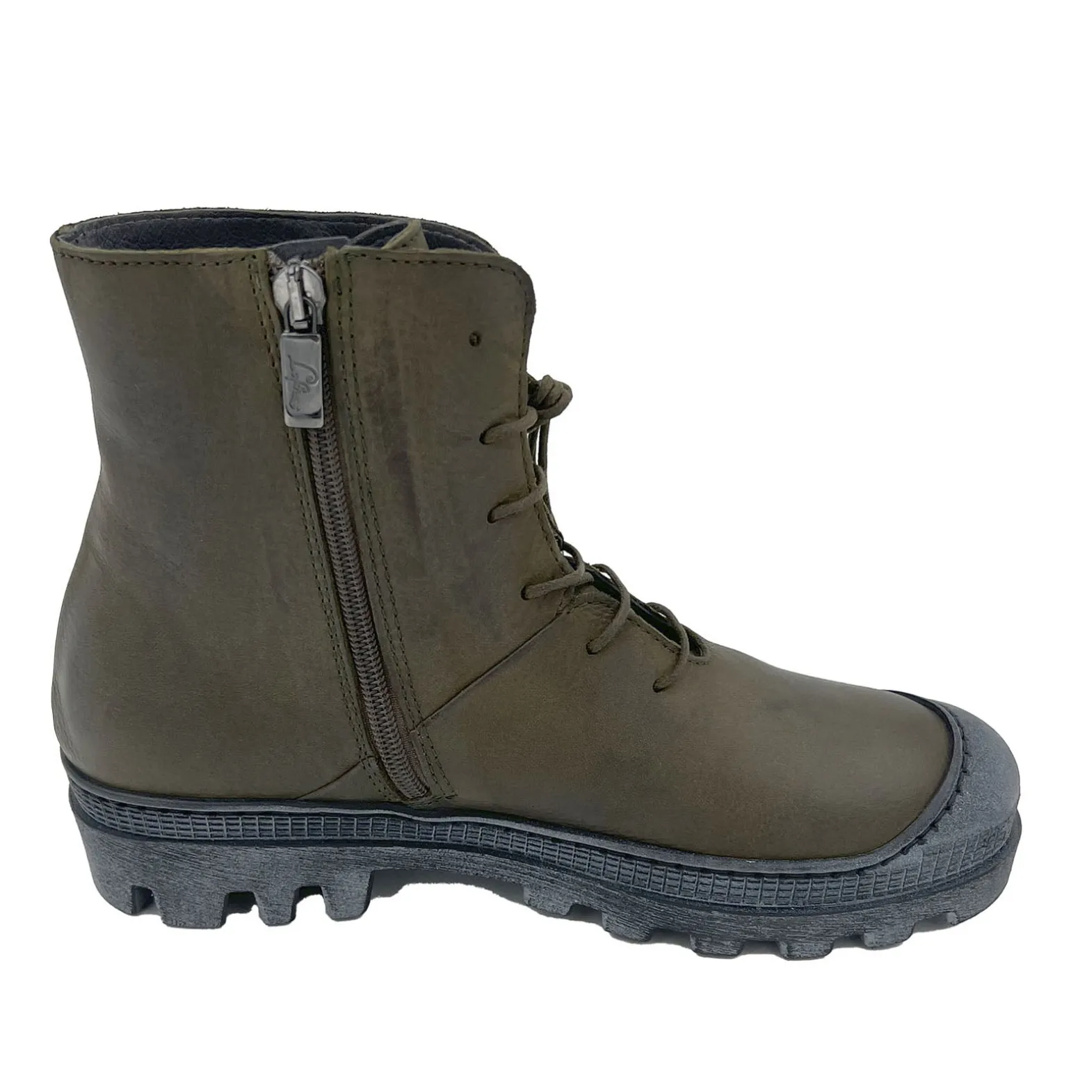 Lofina I6-965 Carciofo Grøn Dame Snørestøvle i Skind