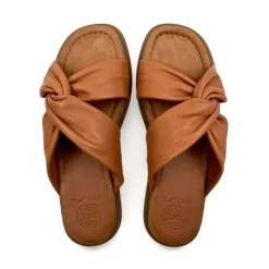 Unisa Camby Cognac Slip-inn Sandal På En Non-Slip Sål