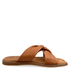 Unisa Camby Cognac Slip-inn Sandal På En Non-Slip Sål