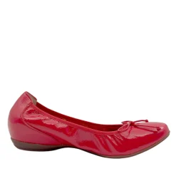 Wonders A-30130 Ballerina med indbygget kilehæl rød lak skind